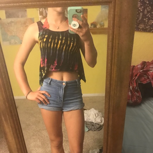 black tie dye crop top - Picture 2 of 5